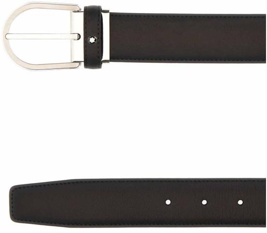 25SS 몽블랑 가죽 벨트 118414GREY - MONTBLANC