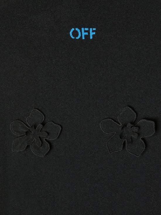  오프화이트 롱 원피스 OWHI090S23KNI0011045 BLACK - OFF WHITE