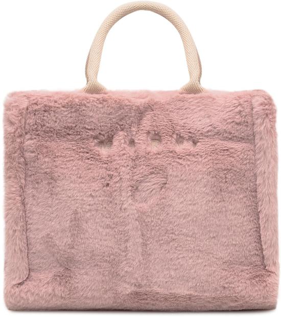 25FW 마르니 퍼 트리밍 스몰 토트백 SHMP0077U6P868100C09 PINK