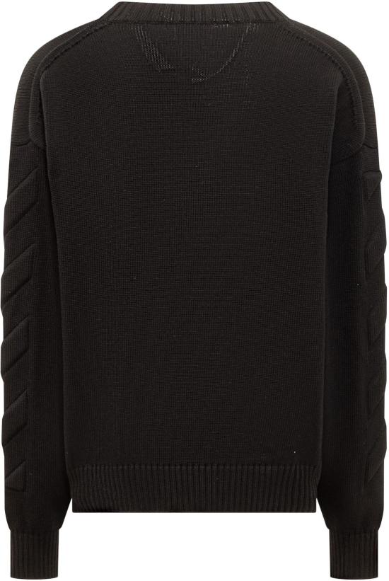  오프화이트 스웨터 OMHE151C99KNI0011010 BLACK - OFF WHITE