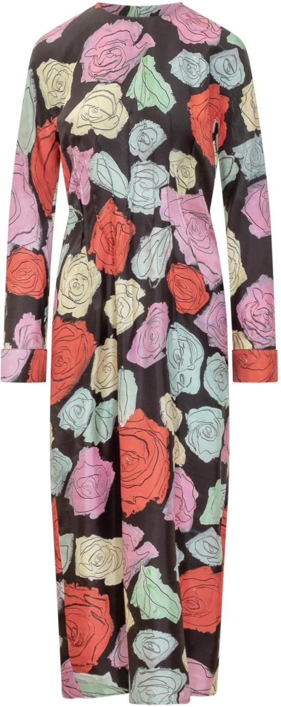 25SS 마르니 롱 원피스 ABMA1444A0UTSG30ORN99 DIVERS