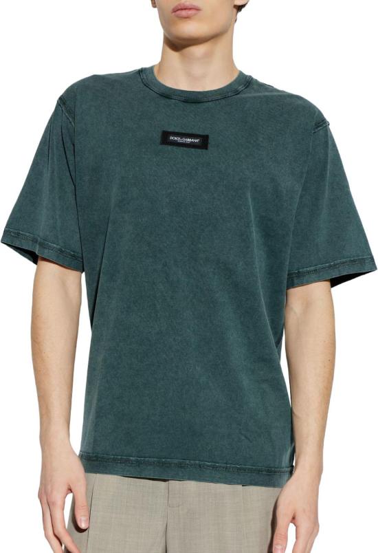 26SS 돌체앤가바나 반팔 티셔츠 G8RI4TG7P1OV0707 GREEN - DOLCE & GABBANA