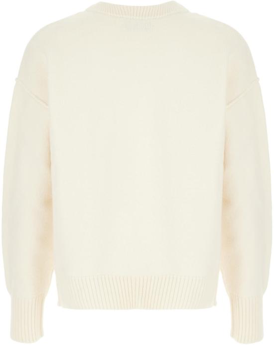 26SS 아미 하트 로고 인타르시아 V넥 가디건 UKC367018154 NEUTRAAL - AMI