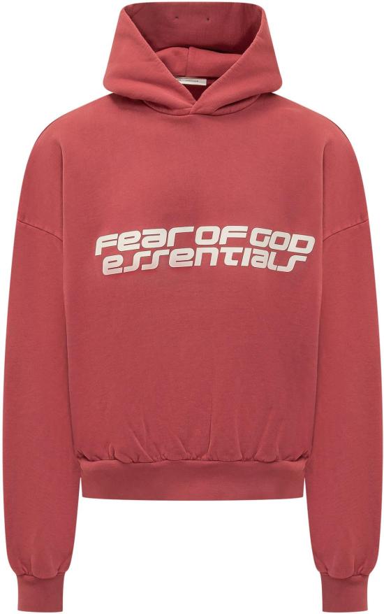 26SS 피어오브갓 후드 티셔츠 192HO256901FCRIMSON RED