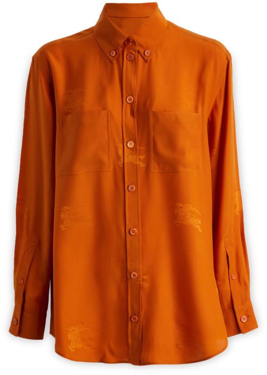  버버리 실크 자카드 오버핏 셔츠 8063002B3361 DIVERS