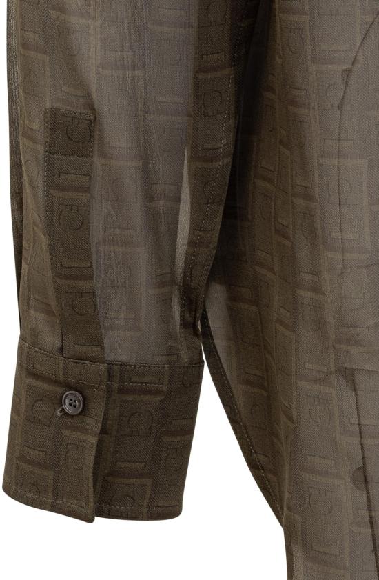  살바토레 페라가모 블라우스 13G356777868 TAUPE - SALVATORE FERRAGAMO