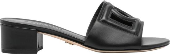 26FW 돌체앤가바나 DG 로고 카프스킨 슬라이더 CR1755AY32980999 BLACK