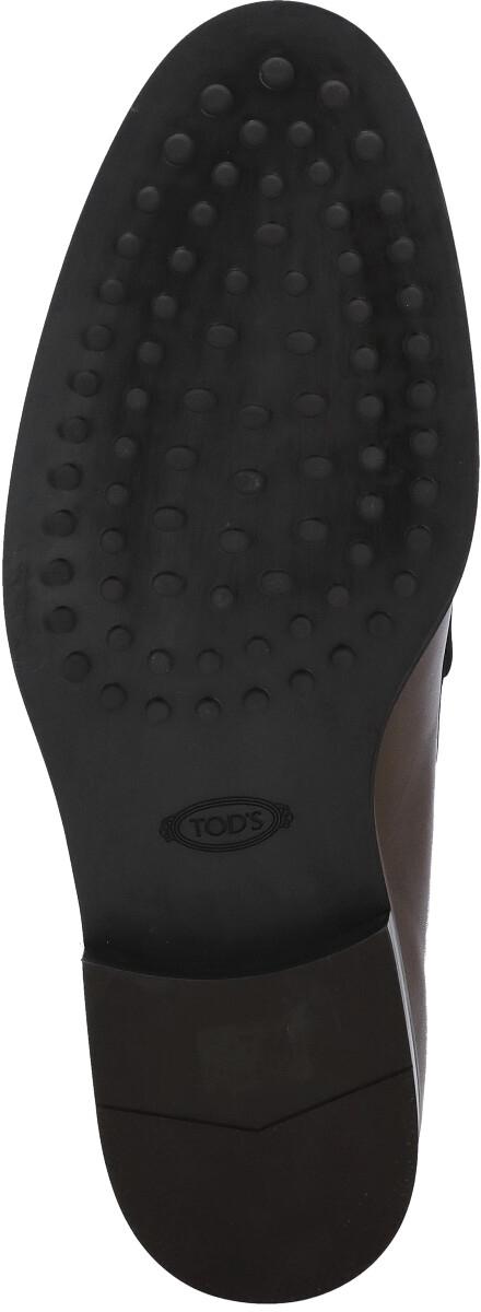 25FW 토즈 스탬프 모노그램 스웨이드 로퍼 XXM0ZF0Q920D9CS801 BROWN - TODS