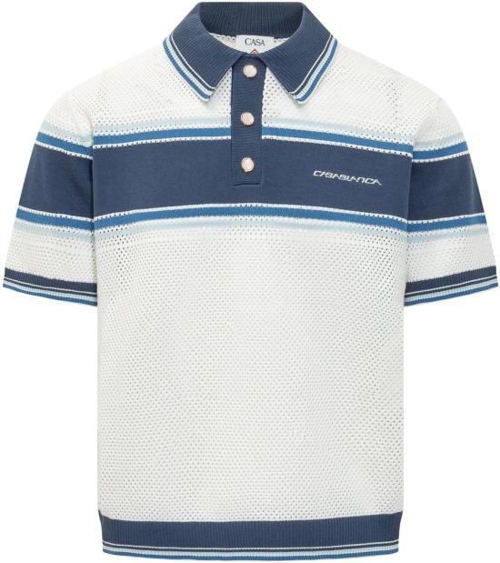 26SS 카사블랑카 폴로 티셔츠 MSS26KW130401 NAVY