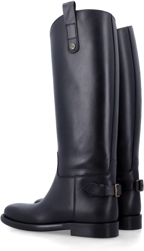 25FW 버버리 레더 카발리에 부츠 8114385 BLACK - BURBERRY