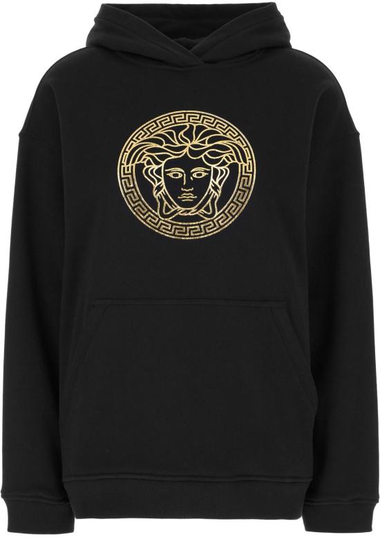 베르사체 후드 티셔츠 10165591A101562B130 BLACK