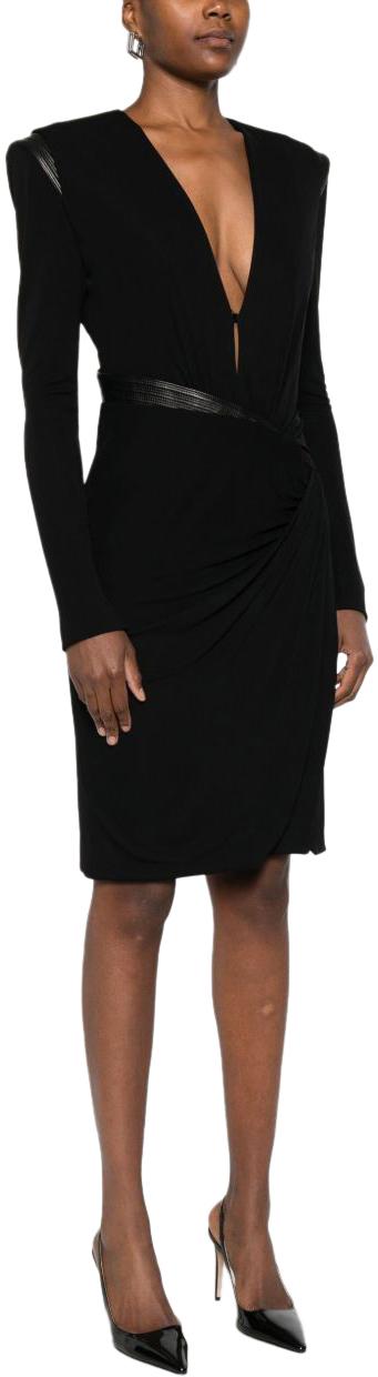 25FW 베르사체 숏 원피스 10216231A144751B000 BLACK - VERSACE