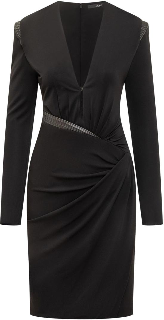 25FW 베르사체 미디 원피스 10216231A144751B000 BLACK