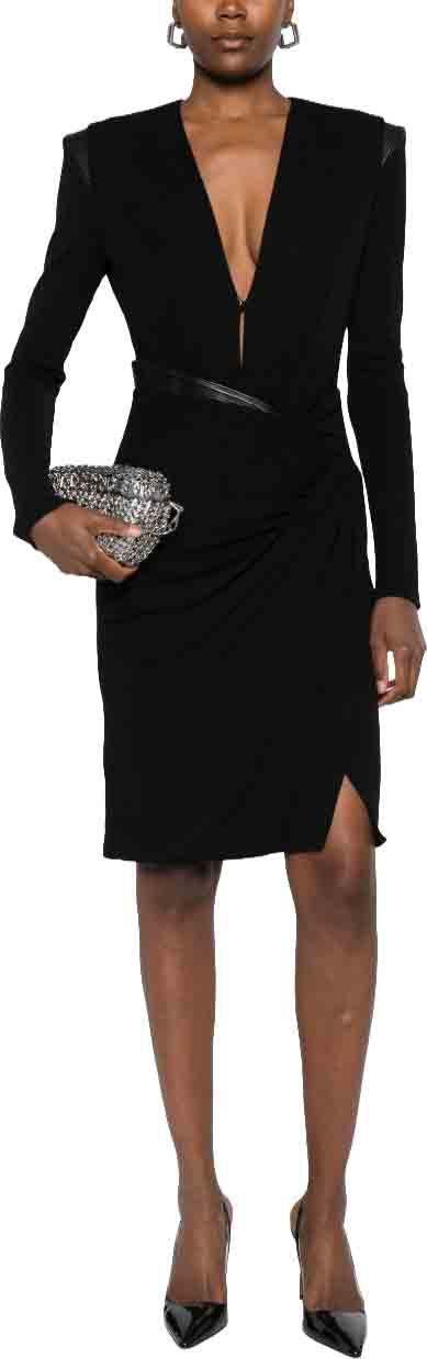 25FW 베르사체 숏 원피스 10216231A144751B000 BLACK - VERSACE