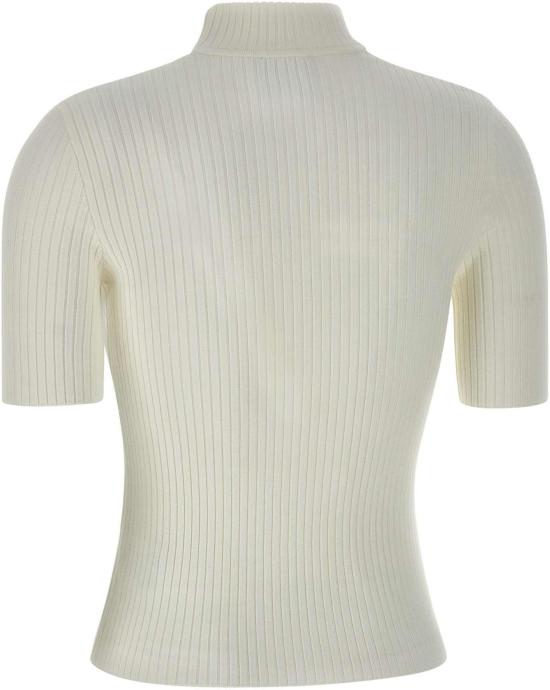 26SS 쿠레쥬 리에디션 니트 탑 숏슬리브 PERMPU026FI0001HERWHITE - COURREGES