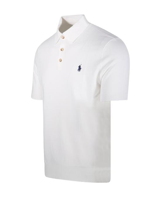 26SS 랄프 로렌 폴로 티셔츠 710980682005 DECKWASH WHITE W NAVY PP - RALPH LAUREN