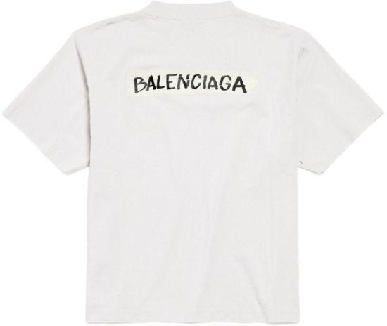 26SS 발렌시아가 마스킹 테이프 티셔츠 850990TTVL69012 WHITE - BALENCIAGA