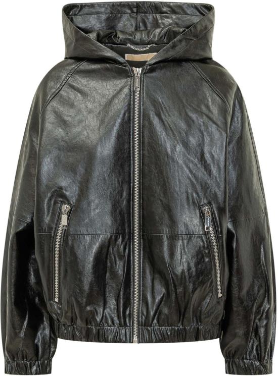 26SS 마이클 코어스 가죽 자켓 MR620K5DTW001 BLACK