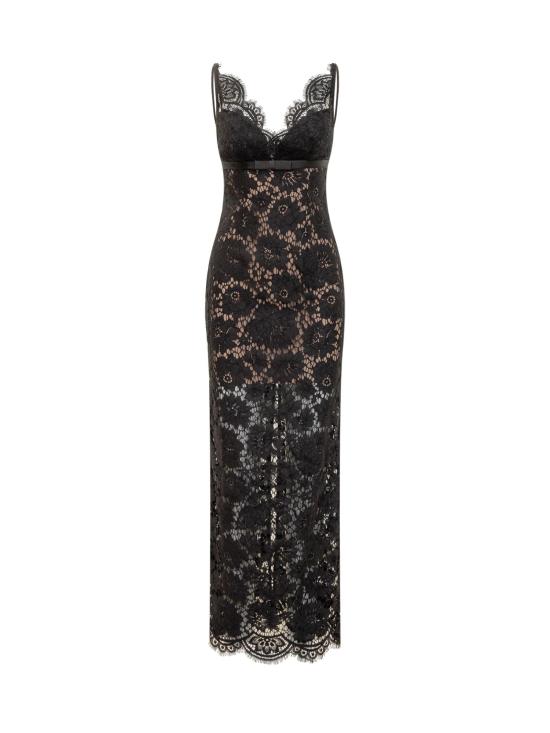 25FW 셀프 포트레이트 롱 원피스 AW25096XBBLACK