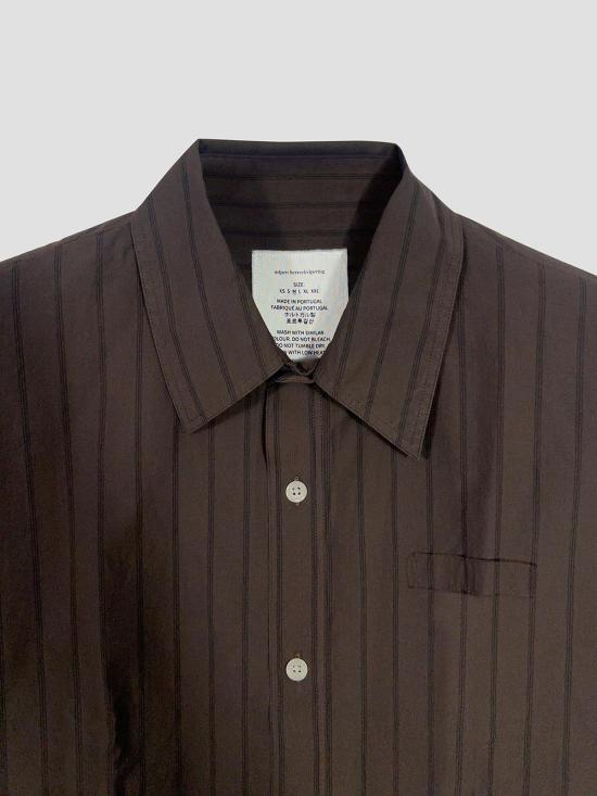 26SS 엠에프펜 긴팔 셔츠 M126003 DB TRP STR DARK BROWN TRIPLE STRIPE - MFPEN