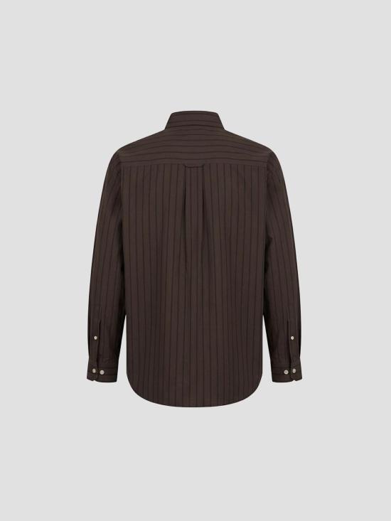 26SS 엠에프펜 긴팔 셔츠 M126003 DB TRP STR DARK BROWN TRIPLE STRIPE - MFPEN