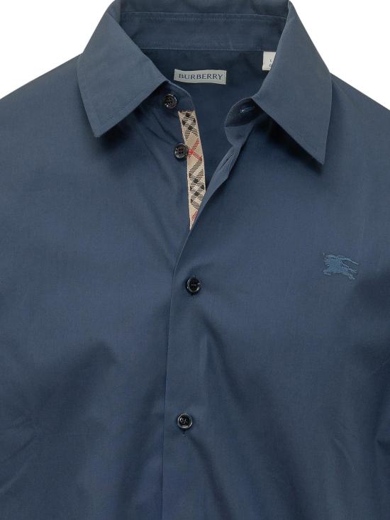 26SS 버버리 레귤러핏 코튼 포플린 셔츠 8122006B4382 BLUE - BURBERRY