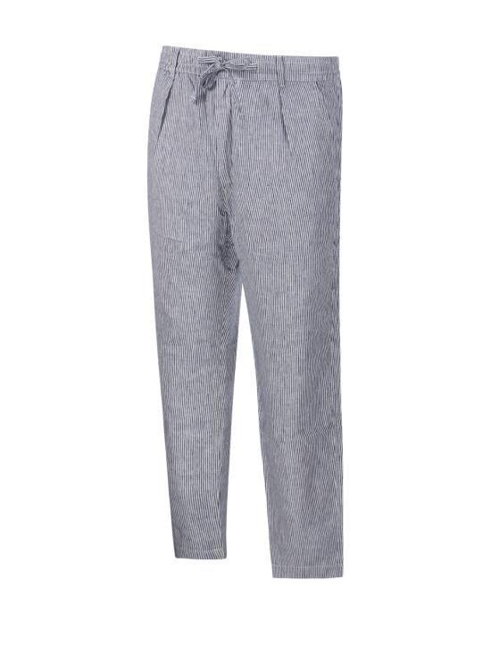 26SS 랄프 로렌 스트레이트 팬츠 710P08270001 NAVY MICRO STRIPE - RALPH LAUREN