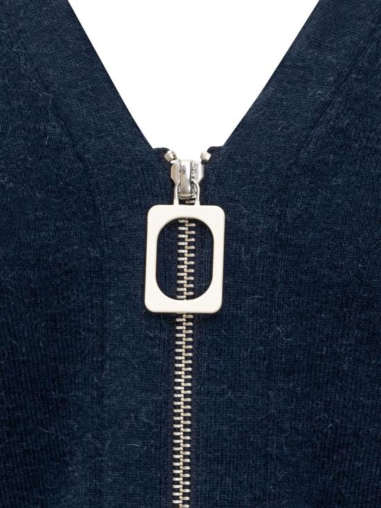 25FW JW앤더슨 V넥 집 가디건 KW1435YN0443768 NAVY - JW ANDERSON