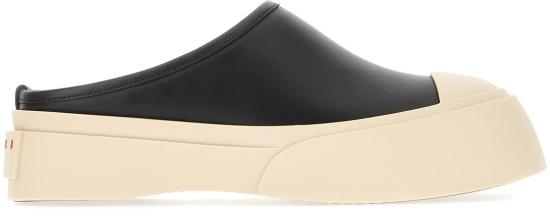 25FW 마르니 뮬/슬리퍼 SNZW018502P722600N99 BLACK