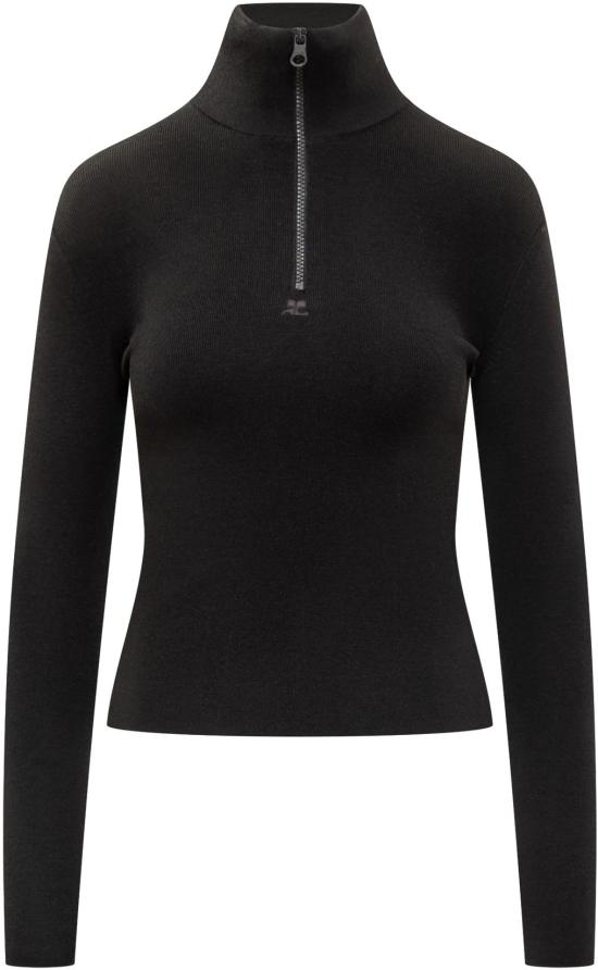 25FW 쿠레쥬 터틀넥 325MPU247FI00719999 BLACK