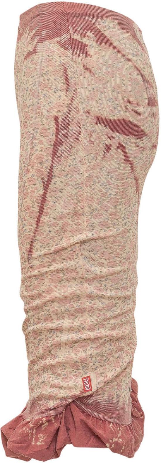 26SS 디젤 O-PALE 플러피 헴 트리티드 더블 레이어 스커트 A229400IFBA38WA PINK - DIESEL
