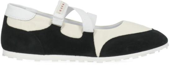 26SS 마르니 플랫 슈즈 SNZW021000P7406ZO432 WHITE