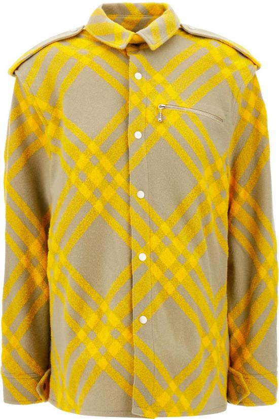  버버리 체크 울 블렌드 셔츠 8077274B7363 DIVERS