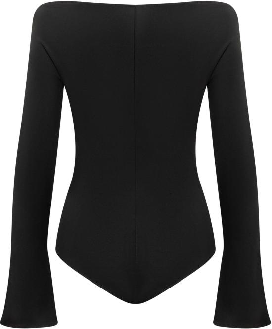  쿠레쥬 바디수트 티셔츠 224JBD078JS00669999 BLACK - COURREGES