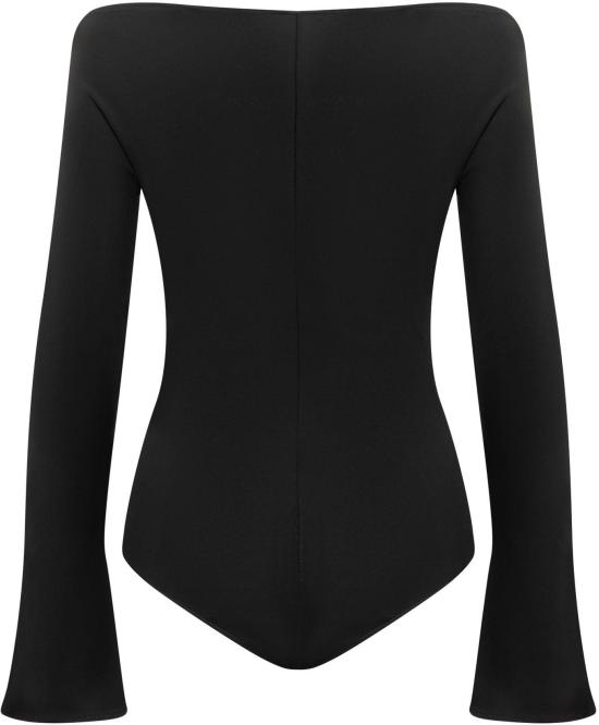  쿠레쥬 바디수트 티셔츠 224JBD078JS00669999 BLACK - COURREGES