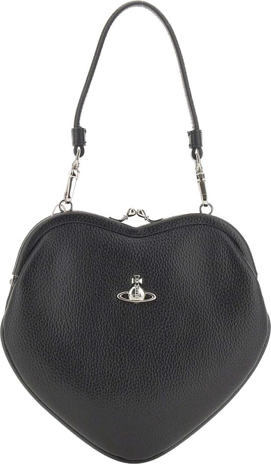 26SS 비비안웨스트우드 벨 하트 프레임 퍼스 4B01000CWS000DN403 BLACK