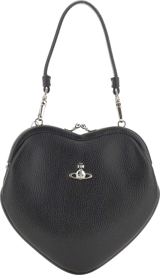 26SS 비비안웨스트우드 벨 하트 프레임 퍼스 4B01000CWS000DN403 BLACK