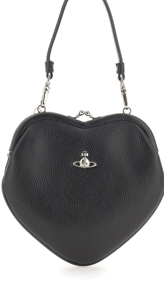 26SS 비비안웨스트우드 벨 하트 프레임 퍼스 4B01000CWS000DN403 BLACK - VIVIENNE WESTWOOD