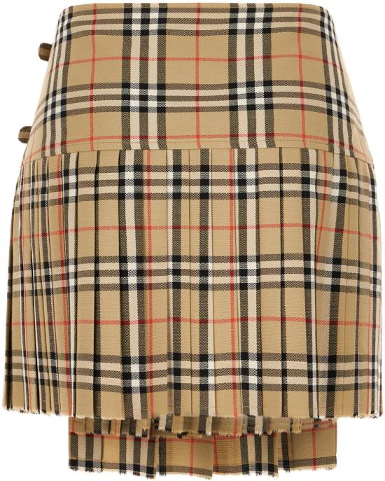 26SS 버버리 플리츠 체크 울 미니 킬트 스커트 8025832A7028 DIVERS - BURBERRY