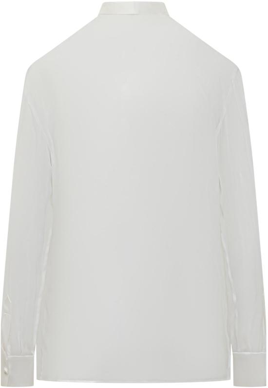 25SS 돌체앤가바나 쉬폰 보우 셔츠 F5T27TFU1ATW0800 WHITE - DOLCE & GABBANA