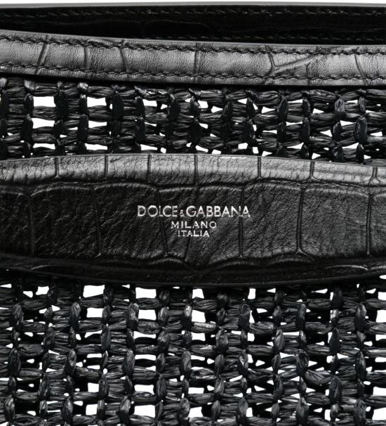 25SS 돌체앤가바나 Woven mesh and calfskin 쇼퍼백 BM2453A9O948B956 BLACK - DOLCE & GABBANA