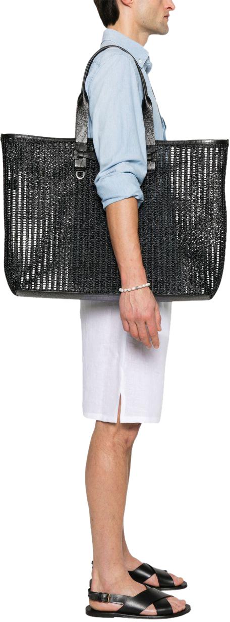 25SS 돌체앤가바나 Woven mesh and calfskin 쇼퍼백 BM2453A9O948B956 BLACK - DOLCE & GABBANA