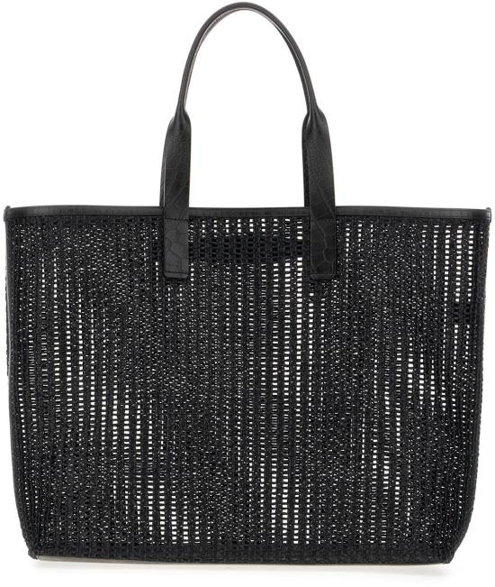 25SS 돌체앤가바나 Woven mesh and calfskin 쇼퍼백 BM2453A9O948B956 BLACK - DOLCE & GABBANA