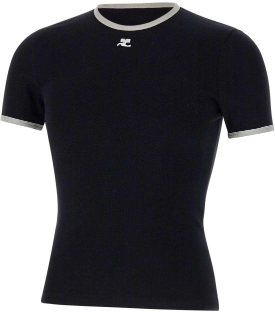 26SS 쿠레쥬 탑 VESJTS020JS0070BLKHERWHT BLACK