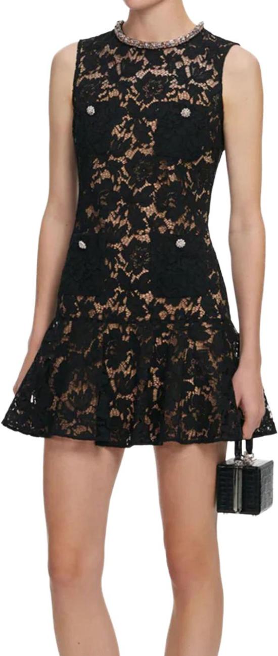 26SS 셀프 포트레이트 숏 원피스 SS26164SBBBLACK - SELF PORTRAIT