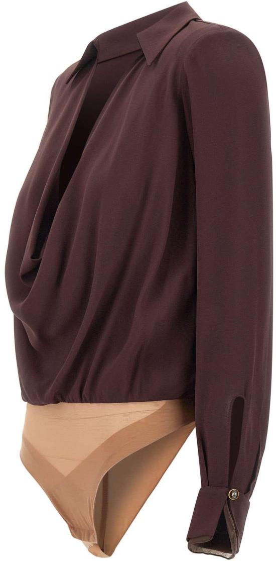 26SS 엘리자베타프랜치 바디수트 티셔츠 CB00261E2644 BROWN - ELISABETTA FRANCHI