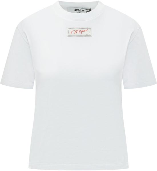 26SS 엠에스지엠 반팔 티셔츠 4042MDM9026700201 WHITE