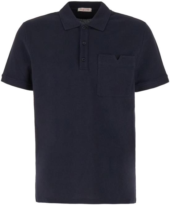  발렌티노 가라바니 폴로 티셔츠 4V3MH03C9WP598 BLUE