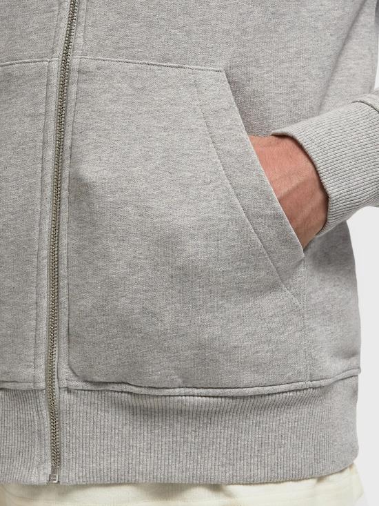 26SS 아미 스몰 하트 로고 코튼 후드 집업 HSW765 7300951 Grey - AMI