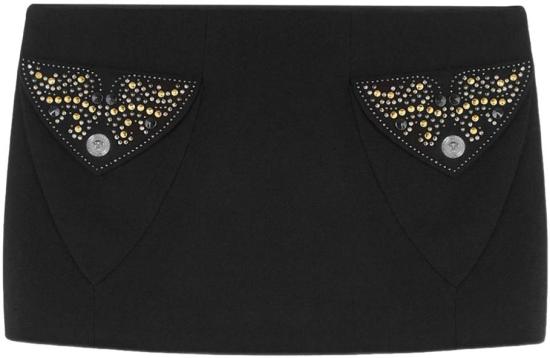 25FW 베르사체 숏 스커트 10217771A127891B000 BLACK